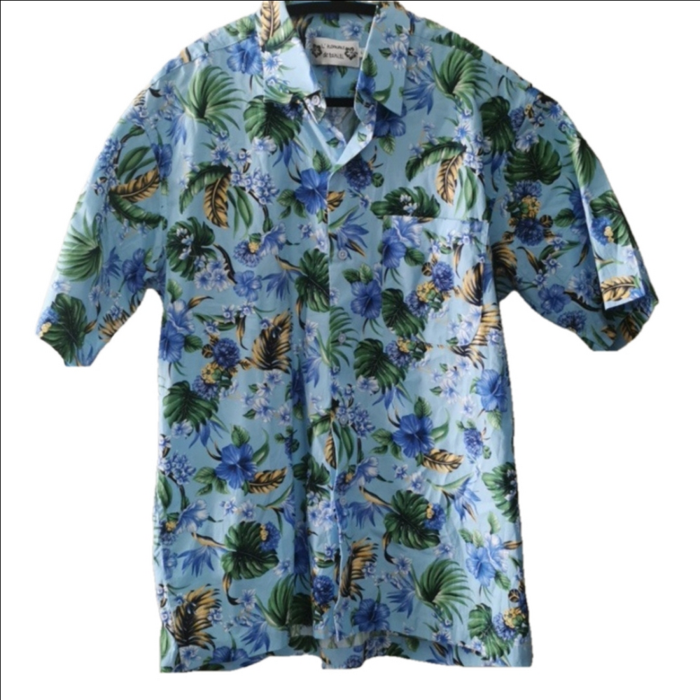 Vintage L'Homme de Tahiti Hawaiian shirt men's. Size large. EUC